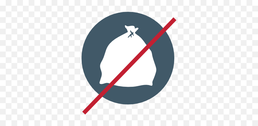 No Trash Free Icon Of Recyclingicons - No Plastic Bags Png,Trash Icon Png