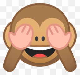 See No Evil Emoji Transparent Png - Monkey Covering Eyes Emoji,No Emoji Png