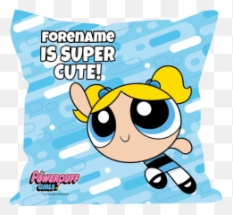 The Powerpuff Girls Bubbles - Super Cute Cushion Nanas png