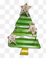 3 Piece With Stars - Christmas Tree png