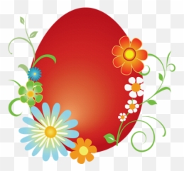 Download Hd Easter Eggs Floral Border - Vector png