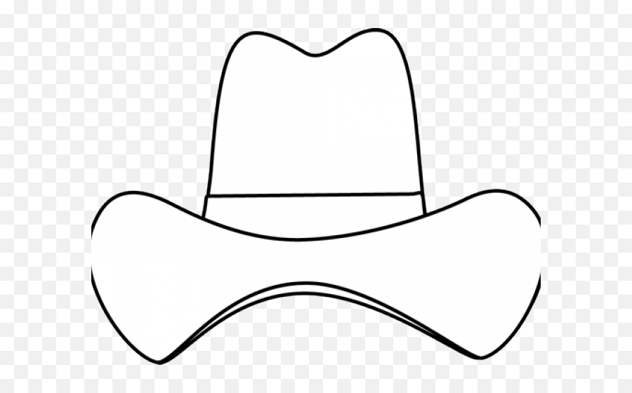 Simple Cowboy Hat Clip Art - White Cowboy Hat Logo Png,Black Cowboy Hat Png