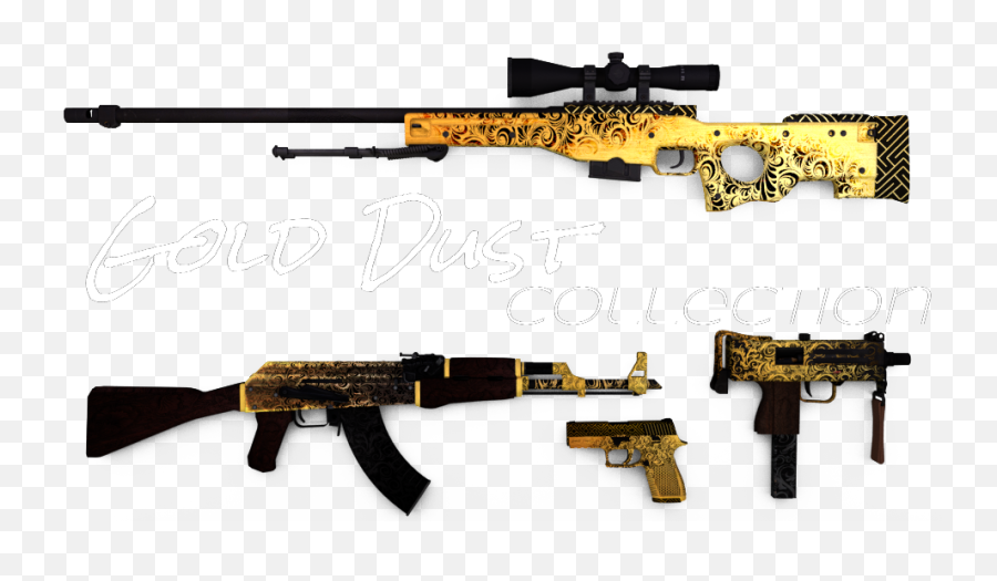 Download Hd Gold Ak47 Png - Ak 47 Synthetic Stock,Ak 47 Png