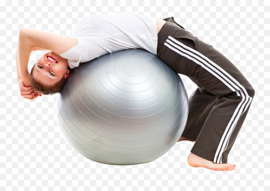 Young Woman Doing Exercises With Fitness Ball Png Image - Pngpix Fitness Ball Png,Exercise Png