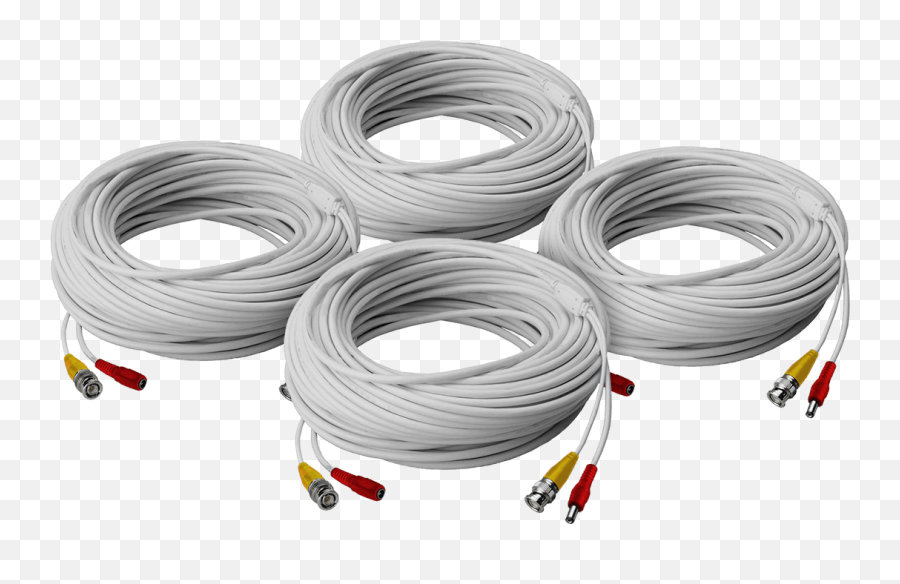 High Performance Security Camera Cables - 4 60ft Bnc 60ft Bnc Cable Png,Power Lines Png