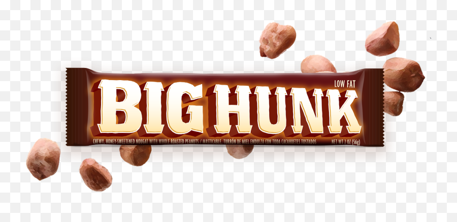 Big Hunk Candy Bar Honey Nougat With Peanuts - Big Hunk Candy Bar Png,Candy Bars Png