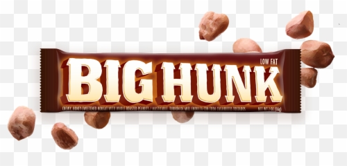 Big Hunk Candy Bar Honey Nougat With Peanuts - png