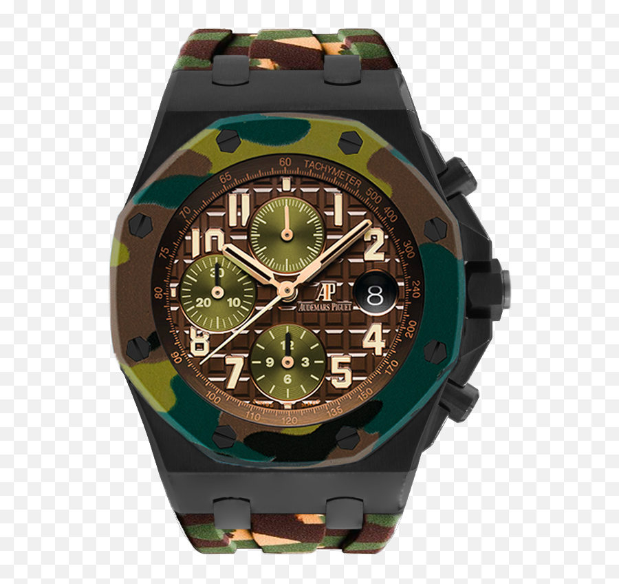 Audemars Piguet 26470 Black Venom - Camouflage Limited Edition 5 Analog Watch Png,Camouflage Png