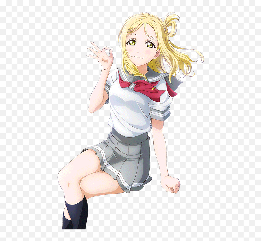 Cards - Mari Ohara Sitting Transparent Png,Mari Ohara Transparent