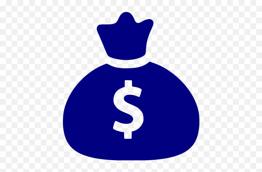Navy Blue Money Bag Icon - Free Navy Blue Money Bag Icons Money Bag Png,Make Money Icon