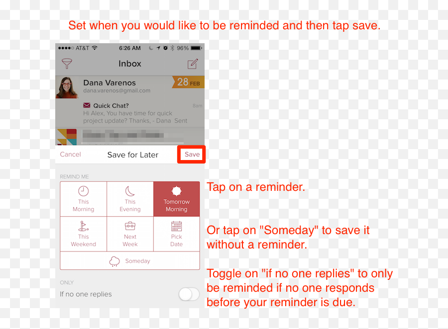 How Do I Save An Email Message For Later - Cloze Help Center Vertical Png,Icon Phone Email Message