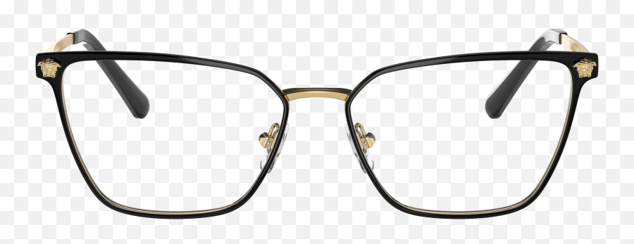 Versace Ve1275 Black Eyeglasses Glassescom Free Shipping - Full Rim Png,Versace Icon