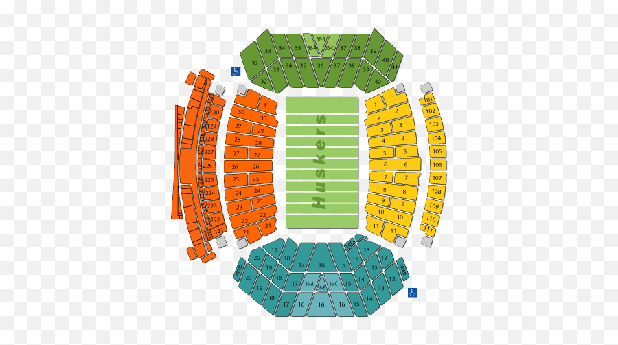 Memorial Stadium - Lincoln Lincoln Ne Tickets 2022 Section Nebraska Memorial Stadium Seating Chart Png,Lincoln Memorial Icon