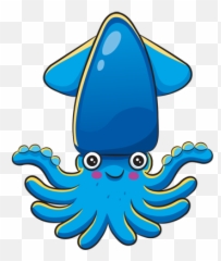 How Easy To Draw Cuttlefish Step By Drawings - EASY Squid Cartoon Png