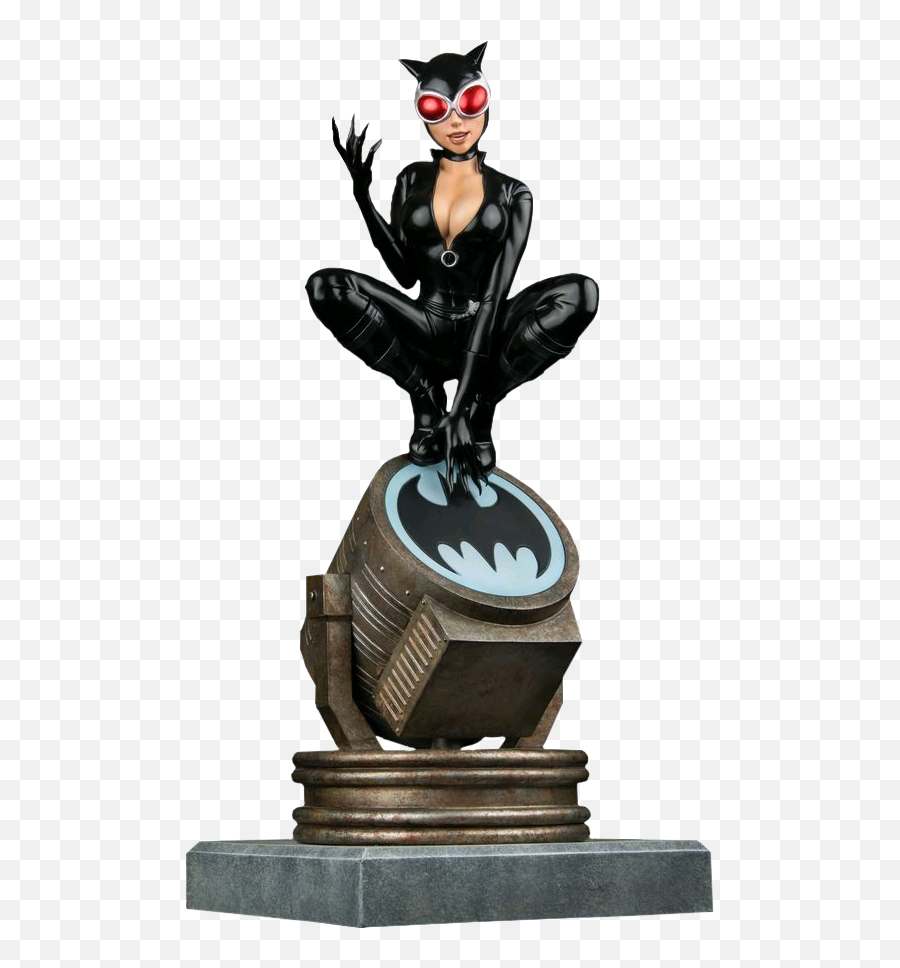 Batman - Catwoman On Batsignal Limited Edition 16th Scale Statue Limited Edition Catwoman On Light Up Batman Signal Png,Catwoman Png