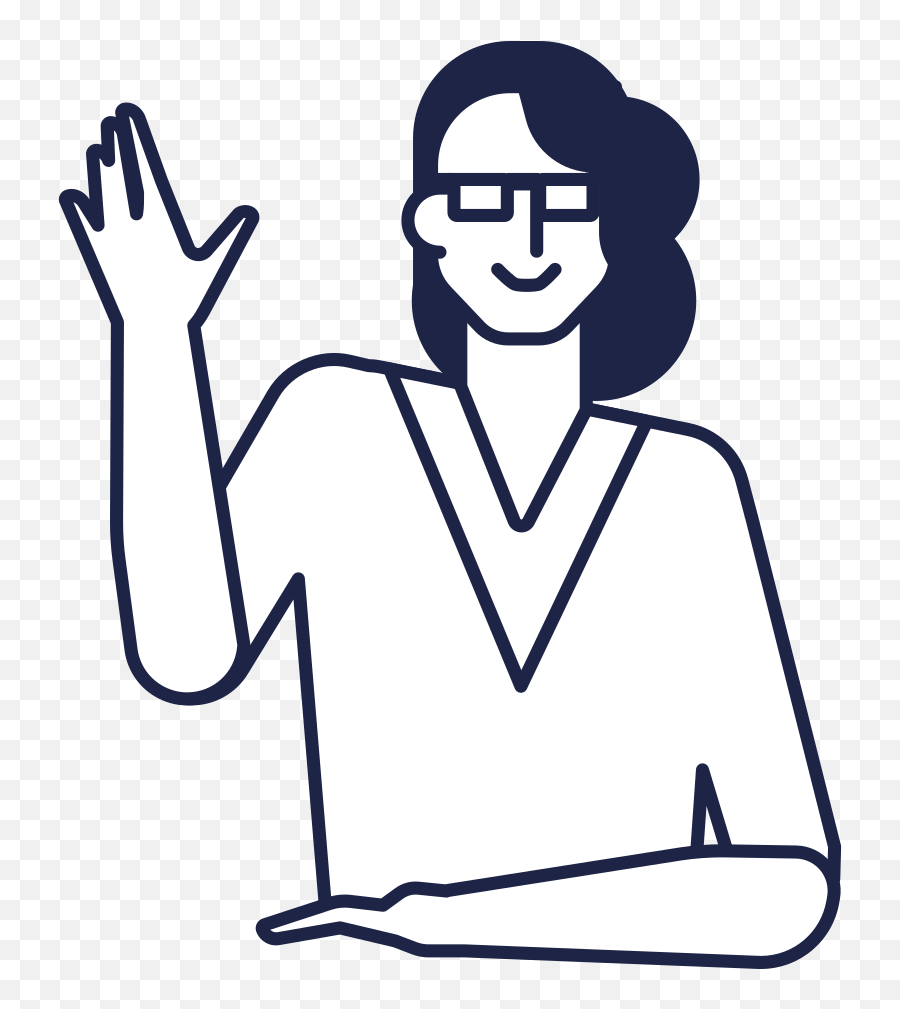 Receptionist Line Illustration In Png Svg - Happy,Icon For Integrity