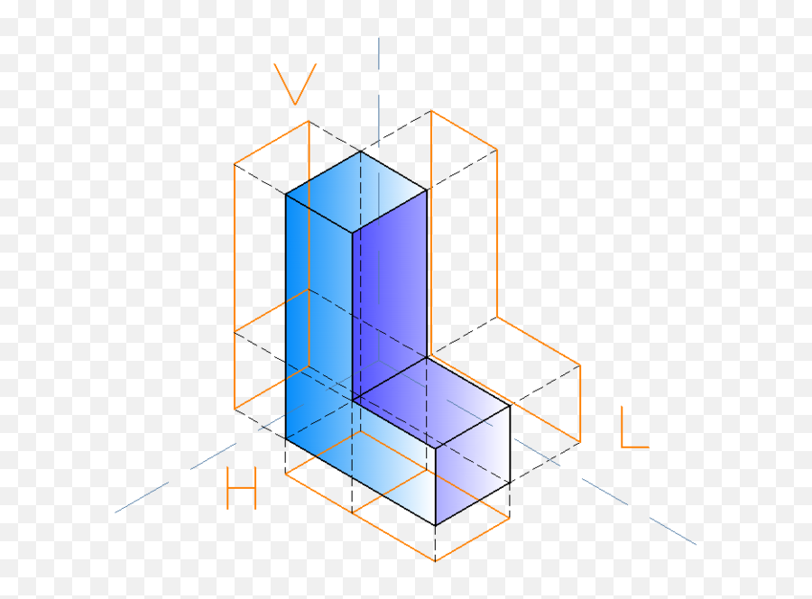 Fileisometric Projections Of An L Shapepng - Wikimedia Commons 3d L Shape,Shapes Png