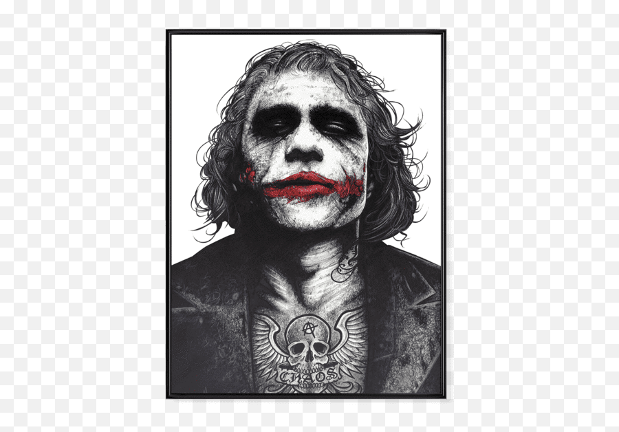 Inked Joker - Poster Joker Heath Ledger Tattu Png,The Joker Icon