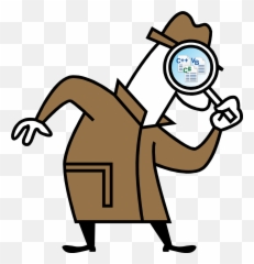 Cartoon Detective With Magnifying Glass - Scavenger Hunt Png,Detective Png