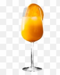 Download Orange Juice With Fruit Slice Transparent Png - Orange Juice In Wine Glass Png,Orange Slice Png