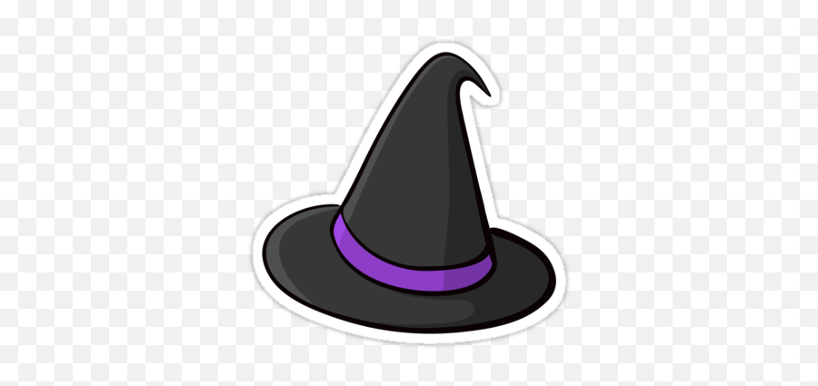 Witch Hat Stickeru0027 Sticker By Mhea In 2020 Cartoon - Cartoon Black Witch Hat Png,Witch Transparent