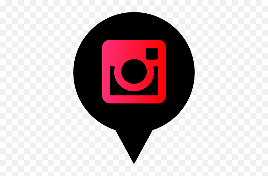 Instagram - Freeblackredsocialmediapinicondesignedby Black And Red Instagram Logo Png,Instagram Logo Image