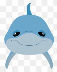 Dolphin Face Clipart - Png