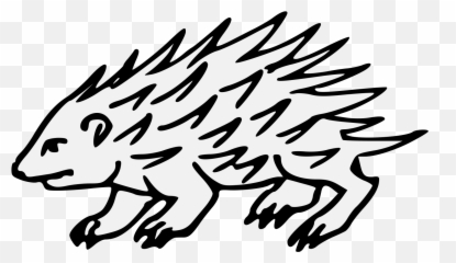 Porcupine - Porcupine Clipart Black And White Coloring Png,Porcupine Png