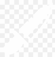 White Military Knife Icon - Png