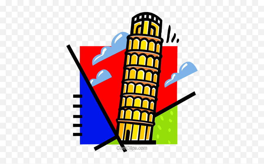 Leaning Tower Of Pisa Royalty Free Vector Clip Art - Leaning Tower Of Pisa Art Png,Leaning Tower Of Pisa Png
