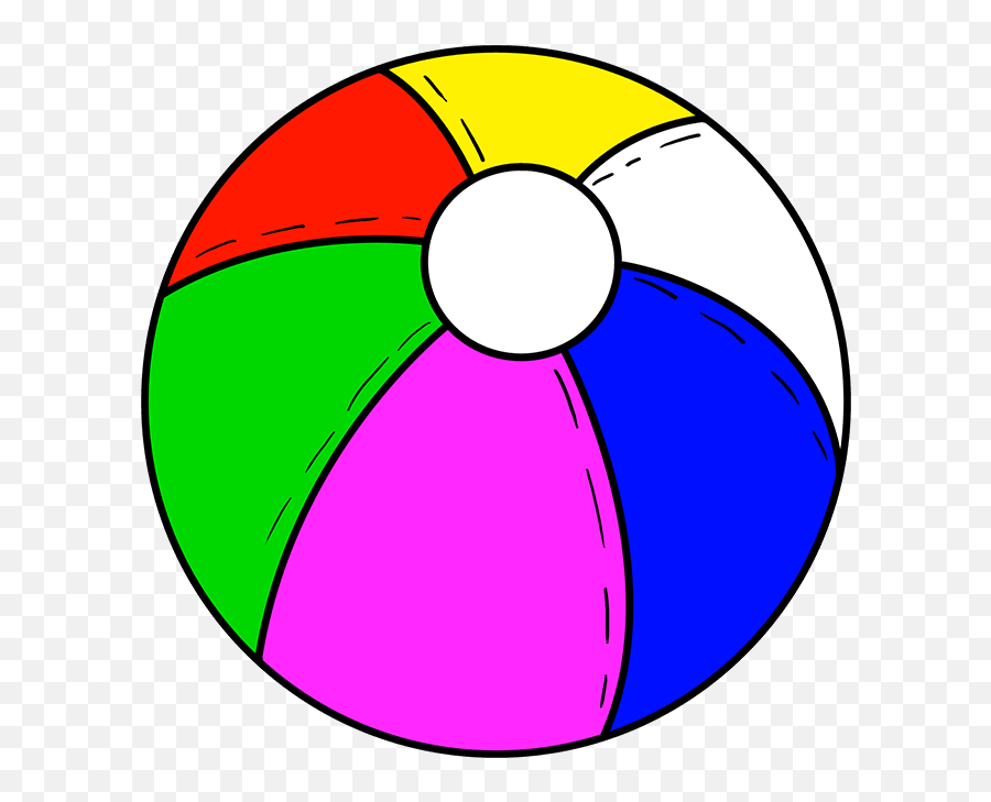 How To Draw A Beach Ball - Really Easy Drawing Tutorial Draw A Beach Ball Png,Beach Ball Clipart Png