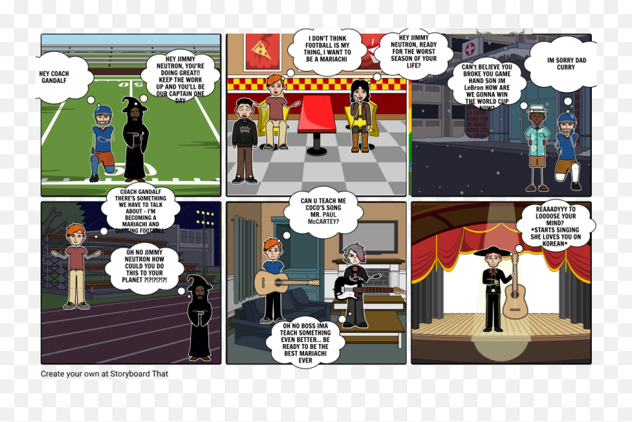 English Project Storyboard By 76cb7ef9 - Comics Png,Jimmy Neutron Png