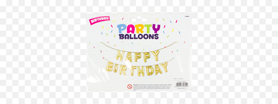 16 Gold Happy Birthday Banner Foil Balloon Bunting Balloons With String Ebay - For Party Png,Happy Birthday Banner Png