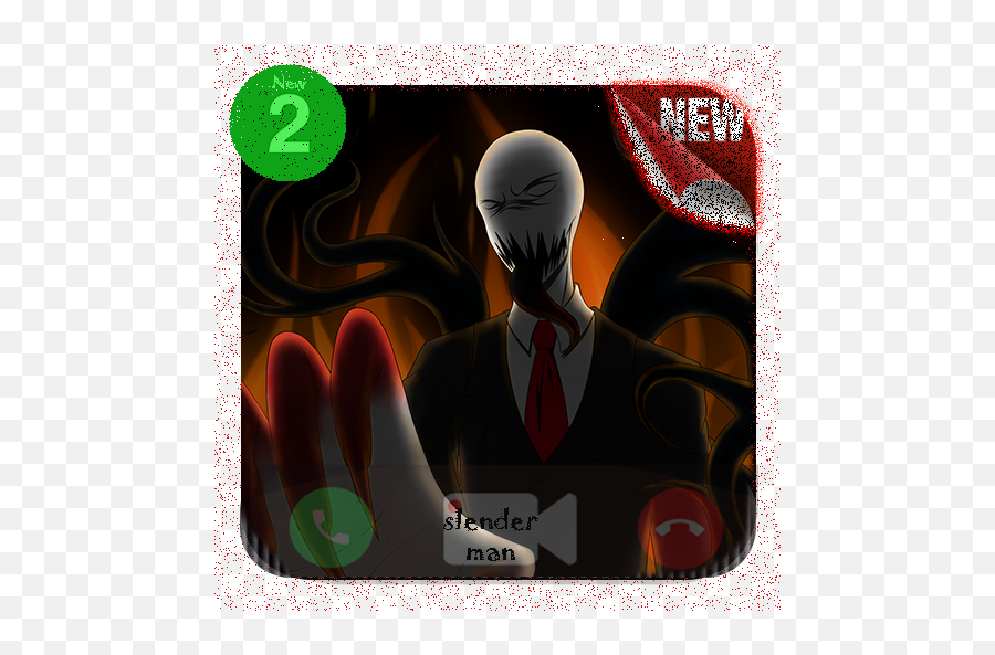 Horrific Slendermanomg Fake Video Call Horror - Apps On Illustration Png,Slender Man Transparent