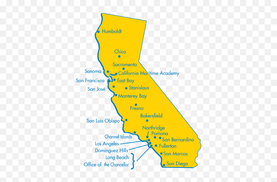 California State University - Long Beach California State Map Png,California Map Png