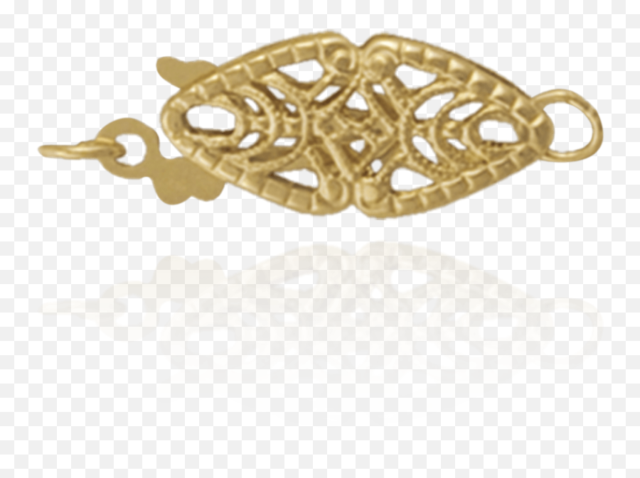Filigree Fish Hook Pearl Clasp With - Solid Png,Double Heart Png
