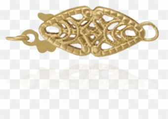 Filigree Fish Hook Pearl Clasp With - Solid png