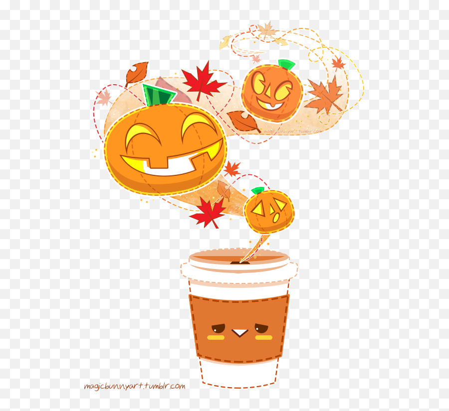 Pumpkin Spice Latte - Pumpkin Spice Latte Cartoon Cartoon Pumpkin Spice Latte Png,Pumpkin Spice Latte Png