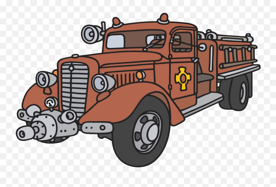 Fire Truck Clipart - Clipartworld Png,Cartoon Fire Transparent