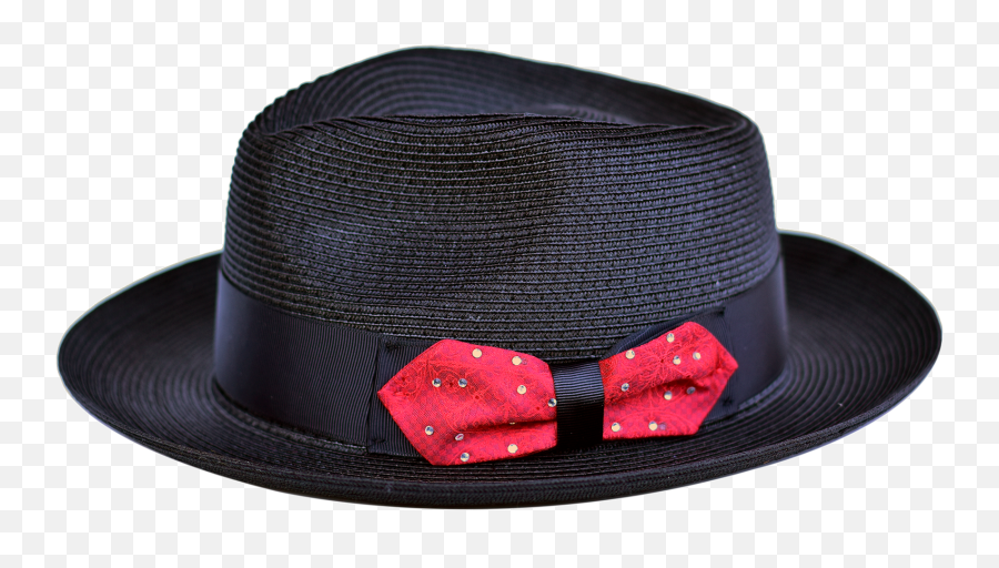 Steven Land Menu0027s Straw Fedora Hat - Polka Dot Bow Costume Hat Png,Straw Hat Transparent