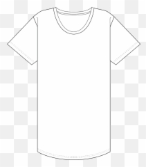 Tees - Curved Hem Shirt Template Front And Back png