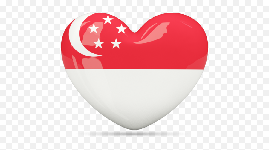 Heart Icon Download Flag Of Singapore - Flag Singapore National Day,Monaco Icon Transparent PNG