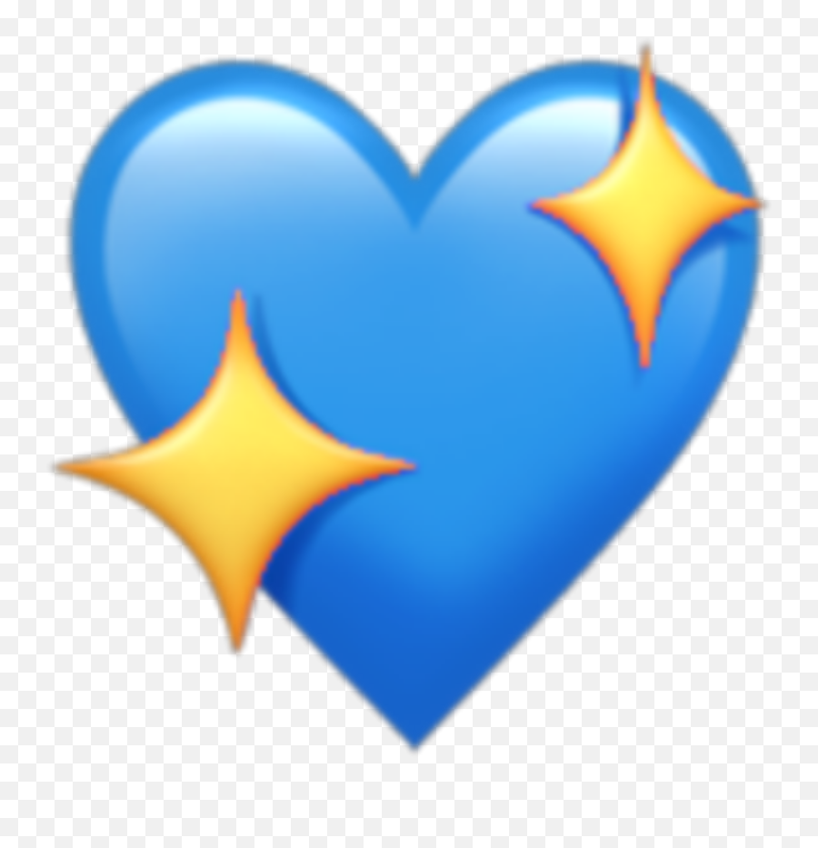 Heart Blue Star Emoji Kawaii Tumblr - Heart Emoji Blue Heart Emoji Png,Hearts Emoji Png