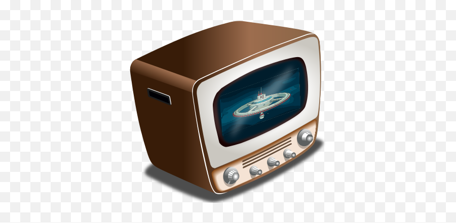 Vintage Crt Television - Openclipart Transparent 1950s Tv Png,Old Tv Icon