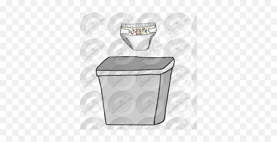 Diaper In Trash Picture For Classroom Therapy Use - Great Diaper In Trash Clipart Png,Diaper Icon