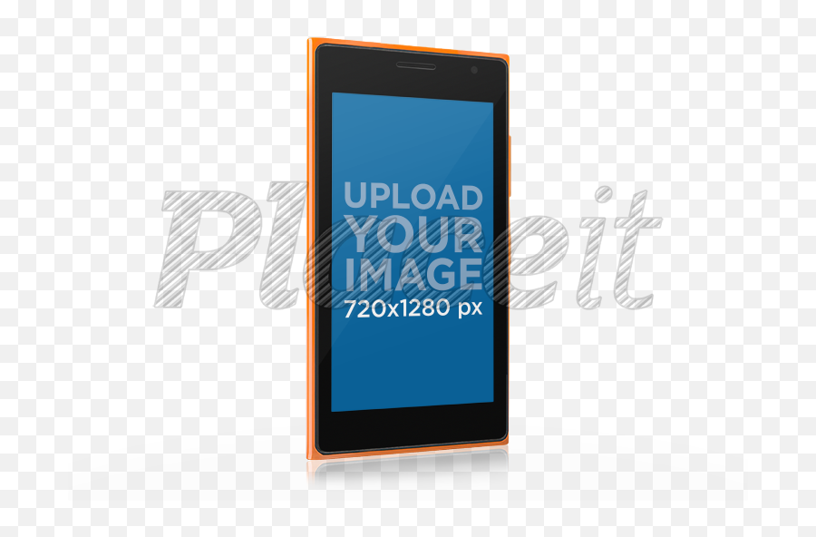 Png Mockup Of Angled Orange Nokia Lumia 730 - Smartphone,Nokia Logo Png
