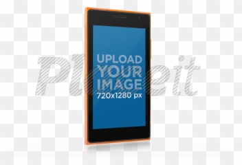 Png Mockup Of Angled Orange Nokia Lumia 730 - Smartphone