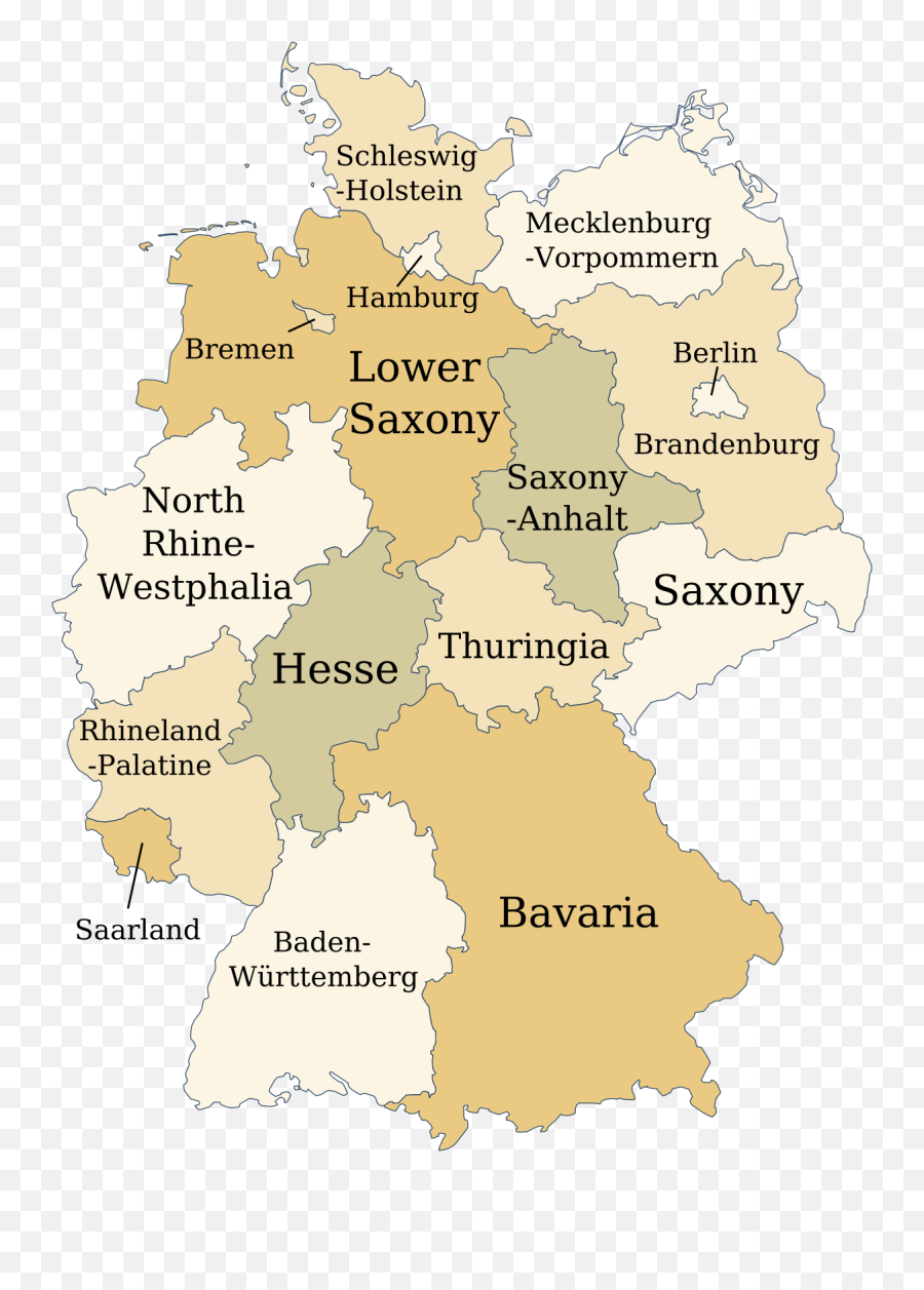 Filestates Of Germanysvg - Wikipedia All States Of Germany Png,Germany Png