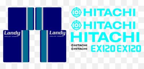 Hitachi Ex120 - Decal Set u2013 All Things Equipment Ex120 Decals png