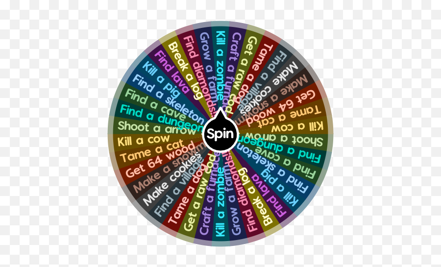 Minecraft Challenges Spin The Wheel App - Circle Png,Minecraft Skeleton Png